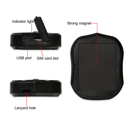 Tkstar TK905 Nagy teljesítményű 5.000mAh  Vízálló GPS Nyomkövető Tracker